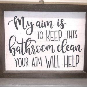 •Handmade Funny Bathroom Sign Decor•